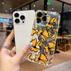 Diseño Popular Transfronterizo de Flor Amarilla tipo Graffiti Adecuado para Funda de Teléfono Premium iPhone 17 Apple 18Pm Cubierta Protectora Transparente