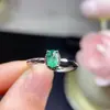 Anillo de esmeralda natural apertura principal piedra preciosa 4x 6 mm directo de fábrica venta al por mayor gema natural soporte de inspección