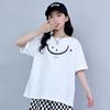 Camiseta de manga corta para niña, novedad de verano 2022, estilo coreano, ropa para niños de 12 años, camiseta holgada de cuello redondo para niñas de talla mediana y grande