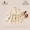 Vestido para Niña 2026 Verano Nuevo Estilo Vestido Chaleco Floral para Bebé Vestido Largo Dulce de Princesa para Bebé