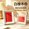 Nuevo Marco de Fotos de Madera Estilo Chino Pantalla de Mesa Marco para Montar Obras de Caligrafía Múltiples Especificaciones Marco de Fotos de Escritorio Fondo Rojo Festivo con Salpicaduras Doradas
