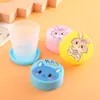 Copo de Água Dobrável de Silicone para Viagem Pressione para Encolher Copo de Água para Exterior Fácil de Transportar Copo de Água Dobrável Cor Arco-Íris Atacado
