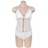 Nuevo Bikini Dividido de Cintura Alta 2025 para Mujer para Cubrir el Vientre y Aspecto Adelgazante Traje de Baño para Resort de Playa y Aguas Termales [Envío Directo]