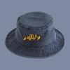 Sombrero de Cuenca Lavado Estilo Coreano con Ala Grande Primavera y Otoño Nuevo Infantil Dibujos Animados Excavadora Sombrero de Pescador Sombrero Vaquero Occidental para Niños y Niñas