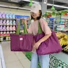 Bolsa de compras plegable protección ambiental hombro portátil bolsa de almacenamiento portátil supermercado gran capacidad impermeable en stock entrega de una sola pieza