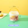 Frasco Sellado Portátil y de Bandolera, Cuerpo de Caja Transparente, Cubo de Almacenamiento de Cocina Multiusos para Cereales, Frutas y Taza de Almacenamiento de Avena
