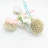 Cepillo de alambre de sisal para ollas, cepillo de cocina con mango largo, cepillo para limpiar encimeras, cepillo colgante para lavar platos, cepillo para limpiar estufas