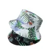 Sombrero de Pescador con Estampado de Hoja de Plátano Estilo Tropical de Amazon Transfronterizo Protector Solar Sombrero para el Sol Sombrero de Cuenca de Viaje Verano para Mujeres