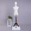 Maniquí de medio cuerpo para tienda de ropa, maniquí de medio cuerpo para exhibición de ropa femenina, soporte de exhibición de madera maciza vintage
