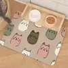 Mantel de Mascota Lindo de Dibujos Animados Diatomita Alimentación Lavable Gato y Perro Alfombrilla Absorbente de Agua Antideslizante Alfombrilla Específica para Mascotas Amazon