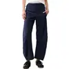 Pantalones de viaje para mujer más vendidos transfronterizos, con cintura elástica holgada, diseño de pierna curva, estilo de pierna ancha, bolsillos casuales y longitud recortada