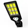 Luz de Calle Solar Montada en Pared Exterior Luz de Jardín Impermeable Sensor de Movimiento Humano Control Remoto Iluminación Rural Luz Led