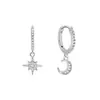 Brincos Europeus e Americanos de Estrela e Lua Transfronteiriços para Mulheres, Luxo Acessível Design de Nicho, Moda de Ponta Elegante, Brincos Versáteis