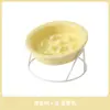 Cuenco cerámico para mascotas de alimentación lenta con boca inclinada, cuenco para gatos que protege el cuello, cuenco elevado anti-derrames para agua y comida de gatos y perros