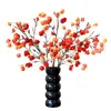 Adornos de Frutas de Linterna Artificiales para Sala de Estar, Decoraciones de Flores Artificiales para Año Nuevo, Flores de Nochevieja, Ramas de Frutos de Onagra