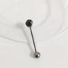 Clavo de lengüeta F136 diente interior doble cabeza barra recta tres garras circón胚球 bola bola bola aleación de titanio G23 joyería para perforación Puente de oreja