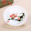 Taza de té de porcelana blanca alta imitación pintada a mano Taza de té de cerámica Dehua taza de té azul y blanco de pared delgada taza de degustación Taza Maestra