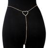 Moda Caliente Transfronteriza Ropa Interior de Amor con Pedrería Europa y América Sexy Hueco Amor Cadena de Cintura Cadena para el Cuerpo