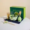 Traje Matcha Estilo Japonés Estilo Ins Cuadros Tazón de Matcha Caja de Regalo Cerámica Transfronterizo Juego de Té para Té Japonés
