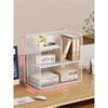 Suporte para mesa de escritório Mesa de jantar Mesa de sala de estar Pequena Multicamadas Simples Grande capacidade Arquivo de livros Livro de imagens Camada de armazenamento