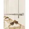 Estante de exhibición para tienda de ropa Estante de techo Colgador para tienda de ropa de mujer Cable de alambre de acero Barra colgante Decoración de ventana Estante colgante de acero inoxidable