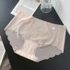 Pantalones de máscara ultradelgados Ropa interior sin costuras de seda de hielo para mujer entrepierna antibacteriana de seda de morera verano sensación desnuda secado rápido calzones para niña