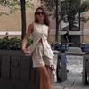 Conjunto de Duas Peças Feminino Verão 2024 Novo Europeu e Americano Amazon Transfronteiriço Cor Sólida Slim Fit Sem Mangas Colete Shorts de Cintura Alta