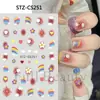 Belleza Total Transfronterizo Nuevas Pegatinas para Uñas Artísticas 3D Dibujos Animados Azul Tinta Lunares Franceses Ballena Pegatinas para Uñas Artísticas