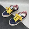 2026 Primavera/Otoño Aumentadores de Altura Suela Gruesa Rayas de Estrella Cordones Bloque de Color Corte Bajo Estudiante Casual Deportivo Zapatos Individuales para Mujer