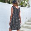 Amazon Estación Independiente Comercio Exterior Transfronterizo Nuevo Vestido de Verano Leopardo Casual Recto Suelto para Mujer Europeo y Americano