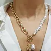 Colar de pérolas temperamento europeu e americano transfronteiriço formato pérola feminina retrô barroco liga retrato quadrado marca colar