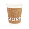 Caneca de Café com Textura de Madeira Macia Famosa na Internet, Copo de Papel Descartável para Café com Tampa, Copo para Viagem para Bebidas Quentes, Impressão de Logo Personalizável