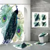 Cortina de ducha de poliéster impermeable con estampado digital de pájaros coloridos para baño, con mampara de baño, de Amazon, fabricante de fuentes e-commerce.