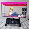 Carrito de puesto plegable portátil grande con mesa de altura ajustable, plegable y compacto, adecuado para acampar al aire libre y puestos de mercado nocturno