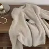 Suéter Redondo Sencillo para Mujer, Jersey de Color Sólido, Nuevo Estilo Otoño/Invierno 2026, Top Casual de Punto Holgado para Mujer