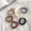 Paquete de 6 Scrunchies de Satén Versátiles Gomas Básicas para el Cabello Bandas para el Cabello Estilo Japonés Accesorios para el Cabello Esponjosos