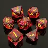 Dados de Resina de Longan Flujo Corazón Núcleo Líquido Color Longan Cthulu DND Dungeons & Dragons Juego de 7 Piezas