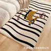 Alfombra de Piso de Imitación Cachemir Amigable con la Piel de Cachorro Linda de Dibujos Animados Sin Lavado Cómoda y Suave para Dormitorio Decoración de Mesita de Noche Alfombra de Piso Fácil de Cuidar