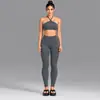 Conjunto de Fitness a Rayas de Bloques de Color Transfronterizo Chaleco Deportivo para Correr al Aire Libre Conjunto de Top Casual para Yoga Pilates