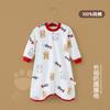 Camisón de manga larga para bebé, mono de algodón puro para bebé, ropa de casa, pijamas para niños y niñas, camisón antipatadas con protección abdominal