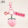 Llavero de Coche de Caqui Tejido a Crochet Colgante para Bolso de Peluche con un Hermoso Significado, Regalo Lindo y Femenino