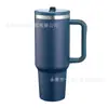 Taza Térmica de Acero Inoxidable 304 de Gran Capacidad 40 oz con Asa Portátil para Hielo Taza para Bebidas Frías Botella de Agua para Deportes al Aire Libre