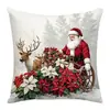 Nueva Funda de Almohada Navideña Estampado Digital Dormitorio Sala de Estar Sofá Decorativa Lumbar Cojín Funda de Cojín Fábrica Venta al por Mayor