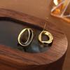 Pendientes Mobius de Plata de Ley S925 con Resina para Mujer, Estilo Europeo y Americano, Lujo Ligero, Pendientes de Moda Sencillos, Accesorios Versátiles para Orejas Sensibles