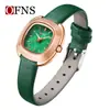 Reloj de Cuarzo OFNS Transfronterizo Más Vendido Fritillaria Simple Placa Cuadrada Pequeña Reloj para Mujer Pequeño Impermeable Reloj para Estudiante Mujer