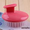 Shampoo para Cabeça e Pente de Massagem Escova de Shampoo de Silicone Pente de Plástico com Bolsa de Ar Pente de Cabeleireiro Escova de Shampoo Antiderrapante Cuidados com o Cabelo Antibacteriano