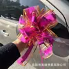 Novo Modelo 70 # Guirlanda Longa Escovada com Borda Banhada a Ouro, Guirlanda para Carro de Casamento, Embalagem de Presente com Flores, Decoração de Local de Casamento.