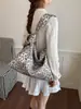 Nova Tendência Bolsa de Ombro Único Versátil Estampa de Leopardo Floral Grande Capacidade Bolsa de Axila Design Yu Zi Bolsa de Mão Versátil para o Dia a Dia