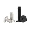 Tornillos de Cabeza Delgada Cm, Perfil Delgado, Cabeza Plana Grande, Tornillos de Cabeza Plana con Socket Hexagonal Negro, Cabeza Plana M2M3M4M5M6