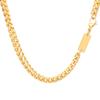 Grabado Láser Marca Cuadrada Costura Hecha a Mano Cadena Positiva y Reversa Collar Hip-hop Redondo Rectificado Cadena de Quilla Acero de Titanio Collar para Hombre